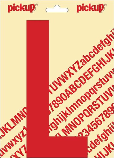 Pickup plakletter Nobel 200mm rood L - 31022200L
