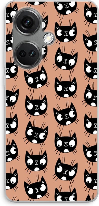 Case Company® - Hoesje geschikt voor OnePlus Nord CE 3 hoesje - Kat - Soft Cover Telefoonhoesje - Bescherming aan alle Kanten en Schermrand