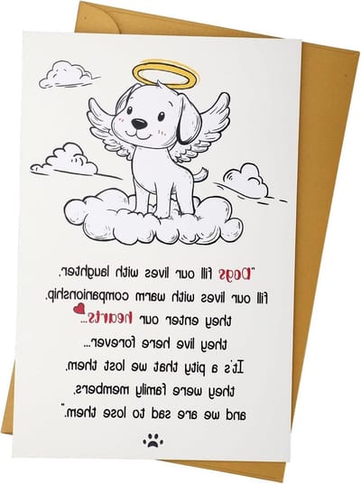 Medelijden bij het Verlies van een Huisdier, Herinneringskaarten voor Honden, Troostkaarten voor Dierenliefhebbers en Condoleance Geschenken