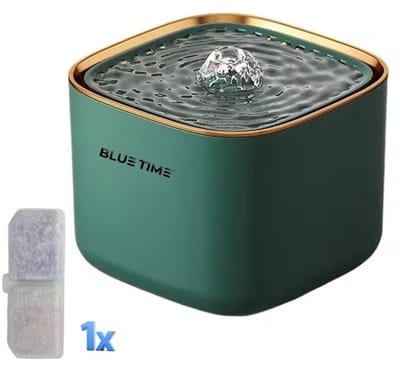 BlueTime ® - Drinkfontein kat - Drinkfontein hond - Waterfontein kat - Kattenfontein - Drinkautomaat kat - Waterdispenser kat - Automatische drinkbak - Drinkfontein met filter - Fluisterstille drinkfontein - Drinkfontein 3 liter