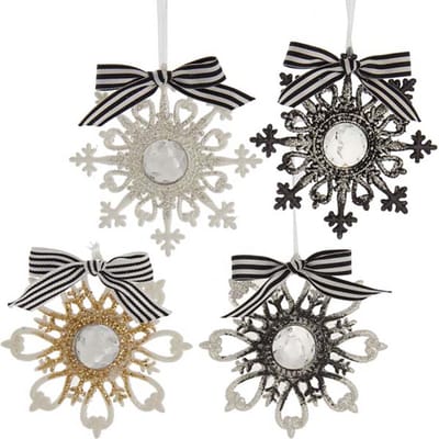 Modern metaal h12 cm Ornament kerstbal Kurt S. Adler