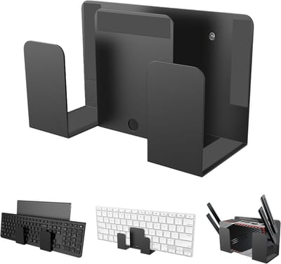 Universele wandbeugel voor toetsenbord - tablet wandrek - 2-laags ontwerp voor router - e-reader - laptop - keyboard - accessoires