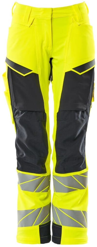 Mascot Accelerate Safe Broek met kniezakken 19078-511 - hi-vis geel/donkermarine - C36 - 76