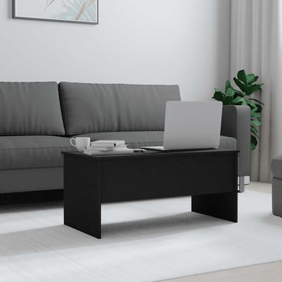 vidaXL - Salontafel - 102x50,5x46,5 - cm - bewerkt - hout - zwart