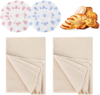 Cosensi - Bakery linen - Katoenen brooddoek - Ideaal voor bakken - 2-delige set - Rijstmanden - Geschikt voor thuisgebruik - 75x45 cm
