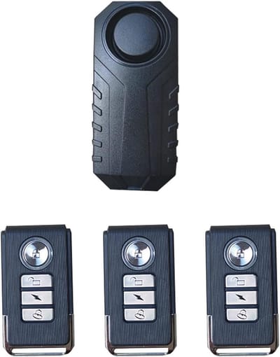 Draadloos Alarm - Beveiligingssensor - Voertuig Beveiligen - Waterdicht IP66 - 113dB Volume - Zwart