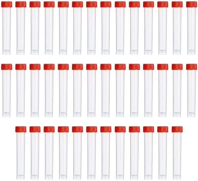Dailygoods- Proefbuisjes 40 stuks - Kunststof - 10 ml - Gegradueerde Markeringen - Deksel met Schroefsluiting - Goede Afdichting - Reageerbuis