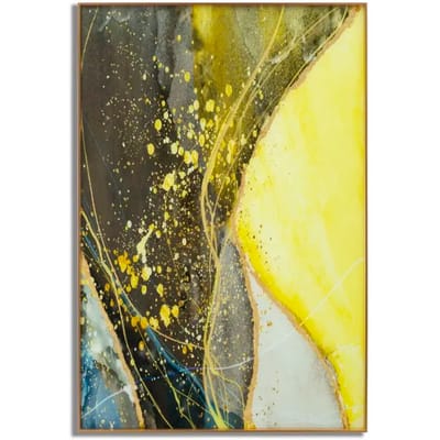 Wanddecoratie Glass Wall Panel With Frame Sunny 80×3,5×120 cm