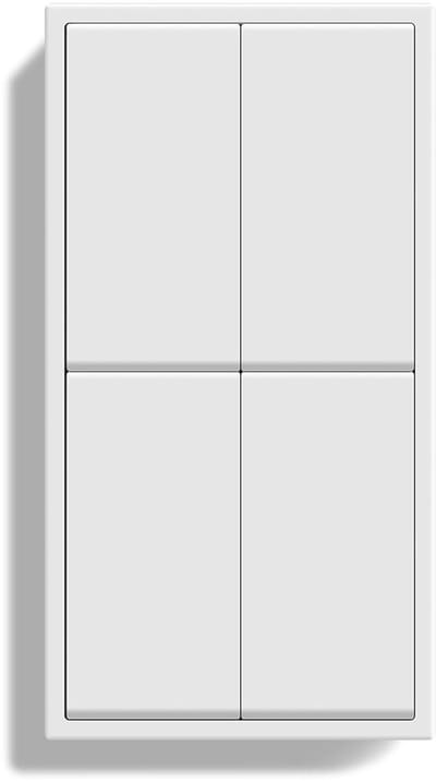 Wandschakelaar Inbouw - Dubbele Wandschakelaar - Moderne Verlichting - Groot Toetsen Design - 80 x 150mm - Wit