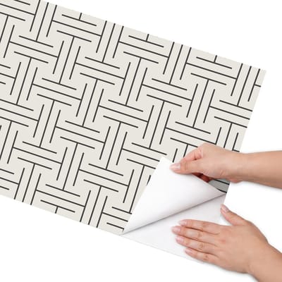 Coloray Meubel Wrap Folie - Zwart Meubelfolie - 50x100 cm - Plakfolie Meubels Minimalistisch design - Decoratiefolie Zelfklevend - Minimalist Meubelfolie - Meubelfolie Zelfklevend - Badkamer decoratie - Achtergronden en patronen