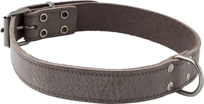 Adori Halsband Vintage Leder Geniet Bruin - Hondenhalsband - 50x2 cm
