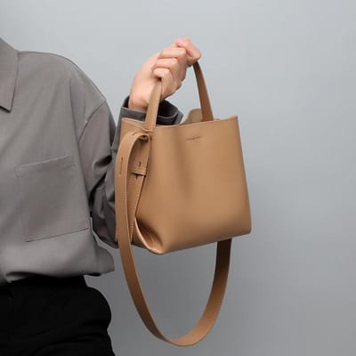 Dames Crossbody Emmer Tassen Lente/Zomer Leer Schouder Grote Capaciteit Handtas brown