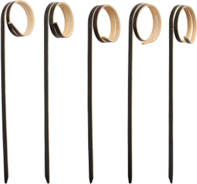 100 Fingerfood prikkers 11 cm zwart Twister