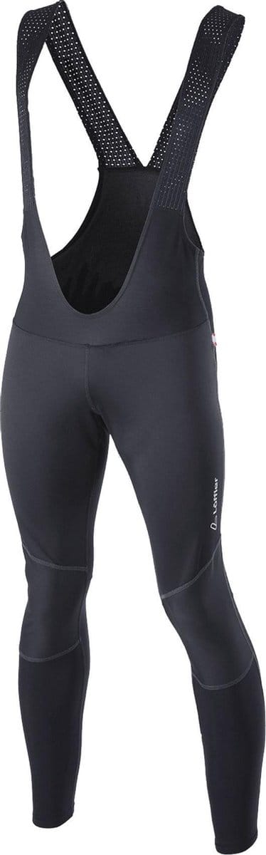 Loeffler fietsbroek lang M Bike Bib Tights Thermo Elastic voor heren - Zwart