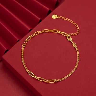 Mode Dames Ins Koude Wind Dunne Armband Japanse en Koreaanse Dames Zandkleurig Verguld 18k Goud Dunne Armband brown