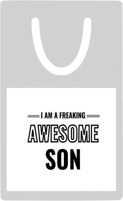 Hacebo® - I am a freaking awesome son metalen boekenlegger- Zoon - de meest geweldigste zoon - verjaardagscadeau - verjaardag - cadeau - cadeautje voor zoon - zoon artikelen - kado - geschenk - gift Bladwijzer boekenleggers - 7.6 cm x 5cm