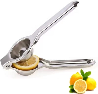 VHV - Citroenpers - RVS handcitruspers met hefboom - Handmatige limoenpers voor keuken en drankjes - 20 cm
