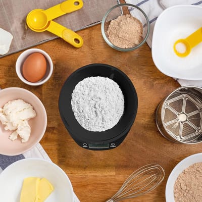 SCH® Keukenweegschaal digitaal met kom - Keukenweegschaal - Keukenweegschaal digitaal - Zwart - 23cm x 20cm x 8cm