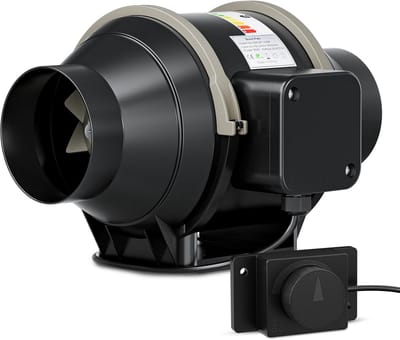 Stille 4 Inch Luchtververser met Variabele Toerentalregeling voor Kassen en Ventilatie