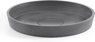 Ecopots Saucer Round - Grey - Ø18 x H2,5 cm - Ronde grijze onderschotel met waterreservoir