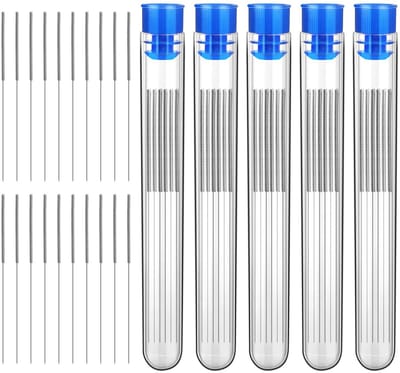 Dailygoods- Reinigingsset 50 Stuks - 3D-printer Naalden - Roestvrij Stalen Naalden - 0,4 mm Diameter - Opbergflessen - Voldoende Voor Dagelijks Gebruik - 3D-printer Reinigingsnaalden