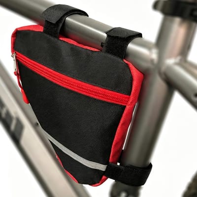 Kleine Waterdichte Fiets Driehoek Tas van Nylon met Reflecterende Decoratie voor Voorbuis en Frame