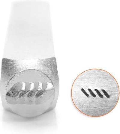 Slagstempel Diagonale lijnen | Hoogte 6mm
