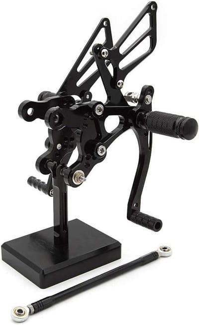 Motorfiets Voetsteunen - Verstelbare Rearsets - Sportief Rijden - CNC Aluminium - Volledig Verstelbaar - Zwart
