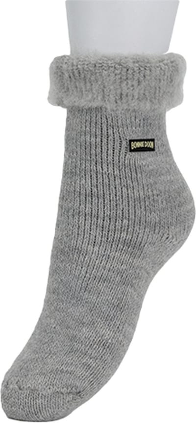 Bonnie Doon Zachte Wollen Bedsokken Dames Maat 36-42 Alpaca en Wol Huissokken Kleur Licht Grijs Mele - Wol - Alpaca - Acryl - Warm - Pyjamadag - Stay in Bed Sock - Minder Drukplekken - Slaapsokken - Comfort - Warm- Light Grey Mele - BP241107.590