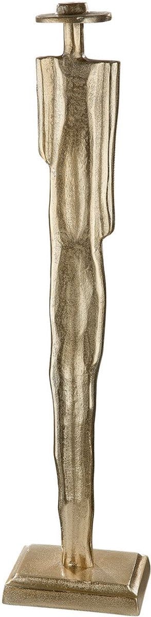 Alu Figur "Nostro" modern figuur met hoed aluminium champagne kleur 65 cm hoog
