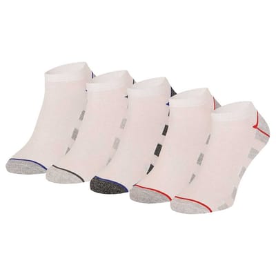 Apollo - Enkelsokken heren fashion - Wit - 5-Pak - Maat 41/46 - Enkelsokken - Enkelsokken heren 43 46 - Sneakersokken heren