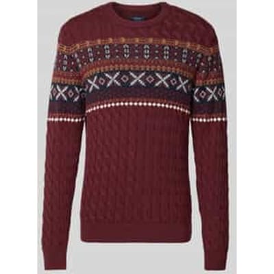 Gebreide pullover met ribboorden