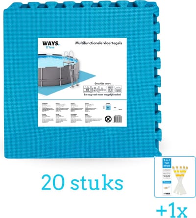 WAYS D’luxe - Zwembad Ondergrond - Vloertegels 50x50 cm - 8 Tegels - Volumebundel - Vloertegels - 20-delig