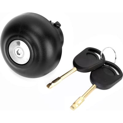 Bouchon de réservoir de carburant diesel pour voiture avec clé de verrouillage 9C119K163AA 1715043 Convient pour Ford Transit MK7 2006 2018 black