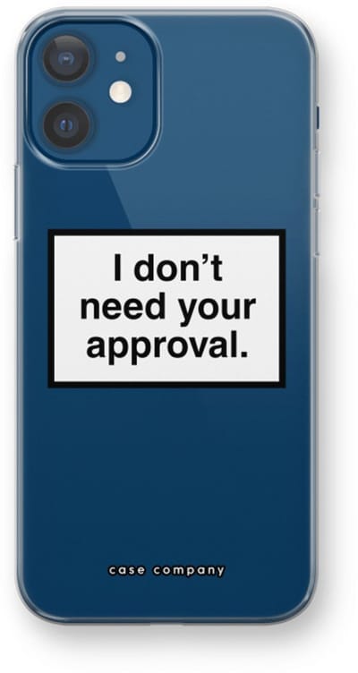 Case Company® - Hoesje geschikt voor iPhone 12 hoesje - Don't need approval - Soft Cover Telefoonhoesje - Bescherming aan alle Kanten en Schermrand