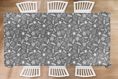 Kerst Tafelkleed - Kerstmis Decoratie - Tafellaken - Patronen - Kerstmis - Decoratie - 300x150 cm - Kerstmis Versiering - Tafeldecoratie Kerstmis - Kerstdecoratie tafel - Tafelversiering