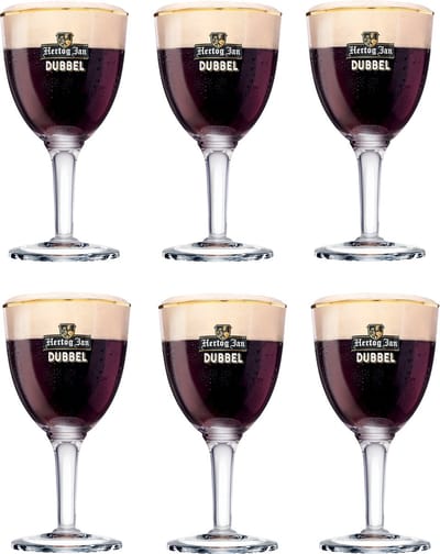 Hertog Jan Dubbel Bierglazen 255 ml - 6 Stuks