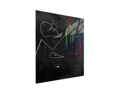 TMK ArtDeko - Snijplank - 45x52 cm - Glas - Zwart - Veilige en Hygiënische