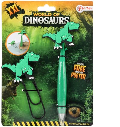 World of Dinosaurs XXL Paperclip with Pen