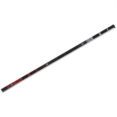BACHMANN BN0500 19 PDU 1HE 24xC13 6xC19, 6x geaard contact, vermogensmeting, aansluiting CEE 3x 16A, rood