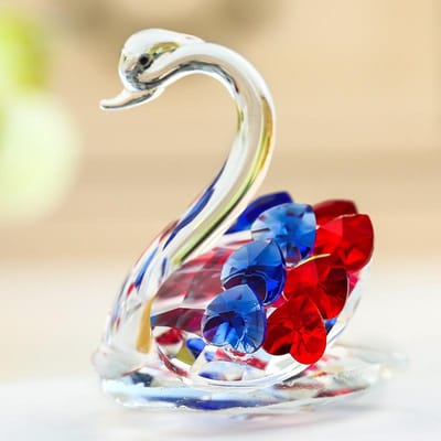 Kristallen Zwaan Kleine Decoratie Mobiele Telefoon Balie Decoratie Decor Glazen Sieraden Desktop Balie Cadeau