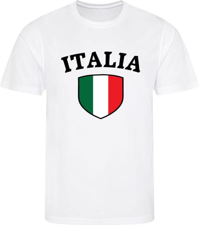 Italië - Italy - Italia - T-shirt Wit - Voetbalshirt - Maat: S - Landen shirts
