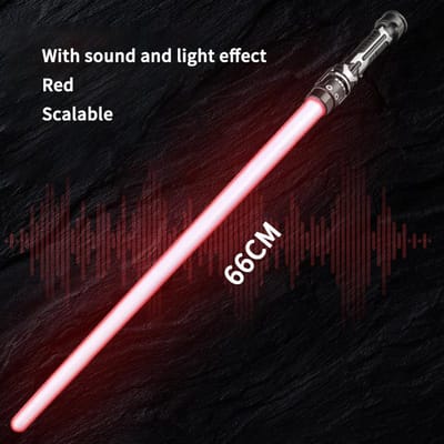 Épées Lumineuses Colorées Jouets Épée Laser Sabre Laser Double Sabre Rouge et Bleu Télescopique Musique Cosplay Clignotant Cool Jouet pour Enfants