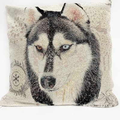 Kussenhoes - Gobelinstof - Husky - Hond - Honden - 45 cm