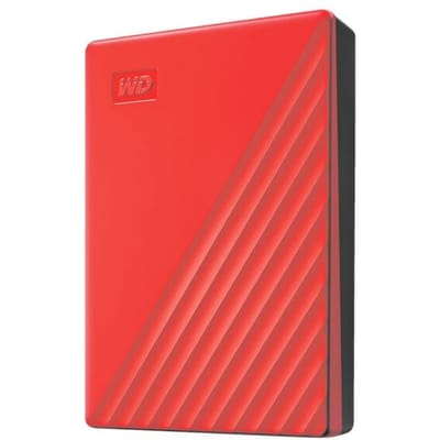 WD My Passport 4 TB Externe harde schijf (2,5 inch) USB-A 3.2 Gen 1 Rood WDBPKJ0040BRD-WESN