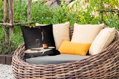 Buitenkussen - Prosecco - Bubbels - Sfeervol - Drank - 45x45 cm - Weerbestendig