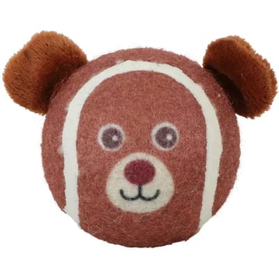 Tennisbal Beer ZOLUX - Hondenspeelgoed Met Pieper - 4.5 cm, Gerecycled Polyester, Geschikt Voor Kleine Honden