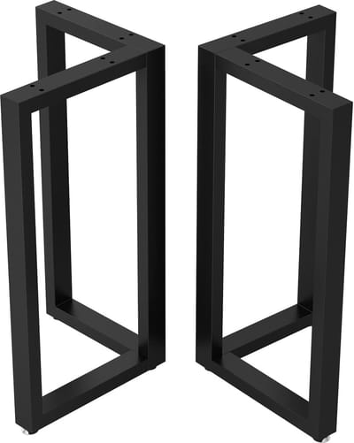 Metalen tafelpoten V-vorm, zware stalen poten voor tafel of bureau, set van 2, zwart