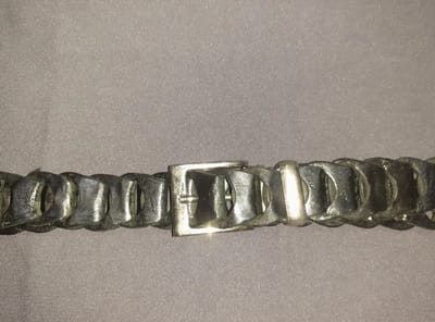 Handgemaakte leren slinger ceintuur - lederen riem mannen en vrouwen - gesp sluiting ZWART kleur 120cm