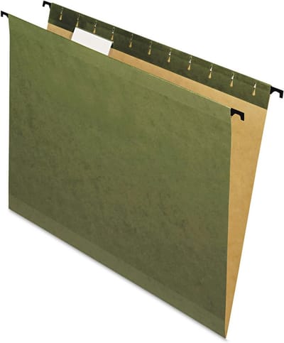 Versterkte hangmappen met SureHook, letterformaat, standaard groen, 20 stuks